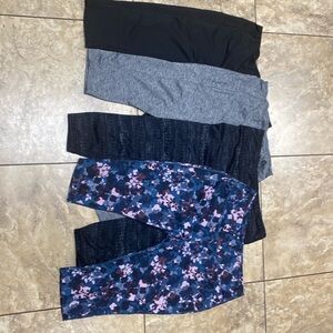 4 Pair Women’s Spandex Capri Fitnessss Workout Pants